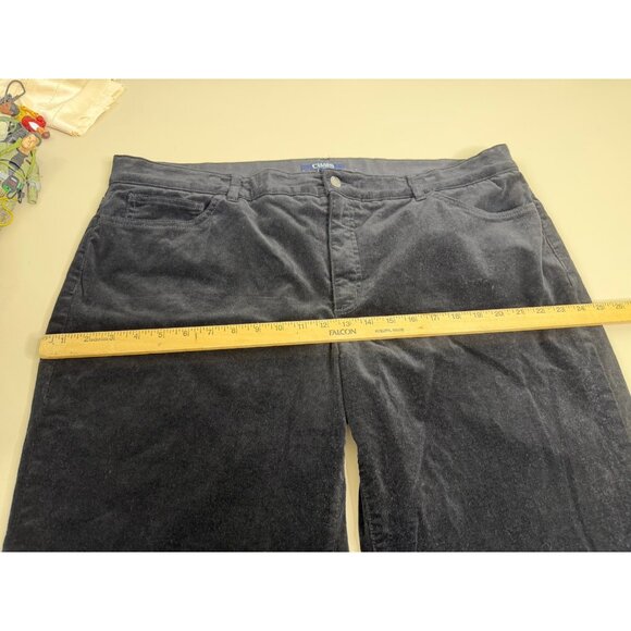 Chaps Women Sz 22 (Actual 44x27) Soft Corduroy Pants Stretch Black Plus EUC - Picture 6 of 8